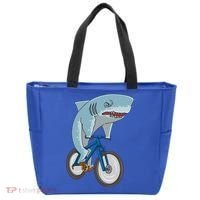A Shark On A Bike Is A Fitness Beast Gift Tote Bag thumb 0