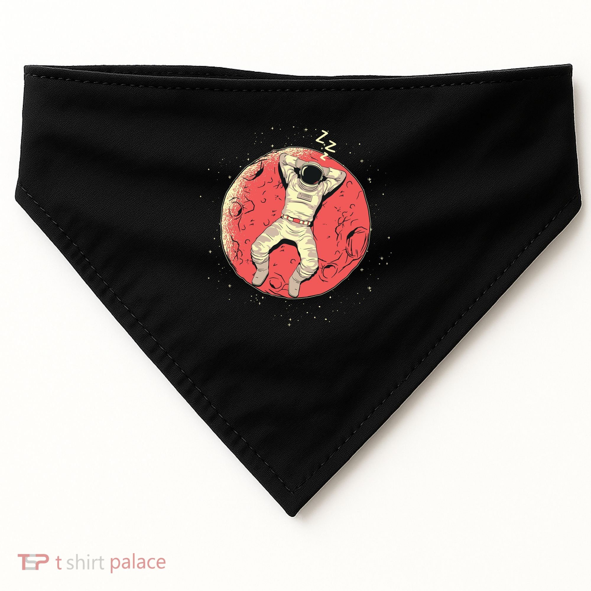 Astronaut Sleeping On Moon USA-Made Doggie Bandana