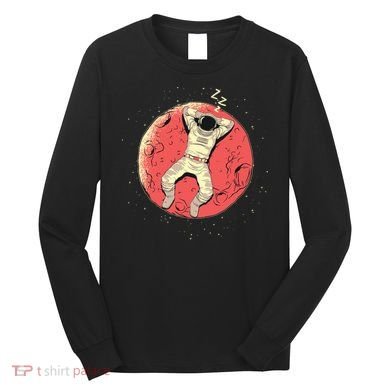Astronaut Sleeping On Moon Long Sleeve Shirt