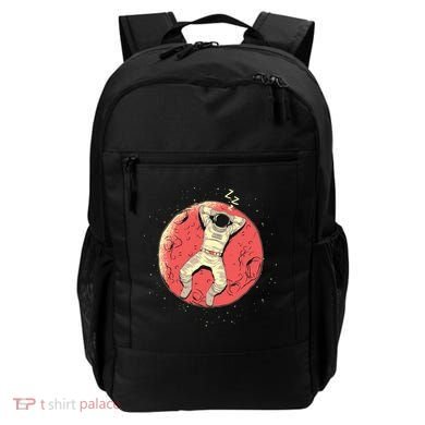 Astronaut Sleeping On Moon Backpack