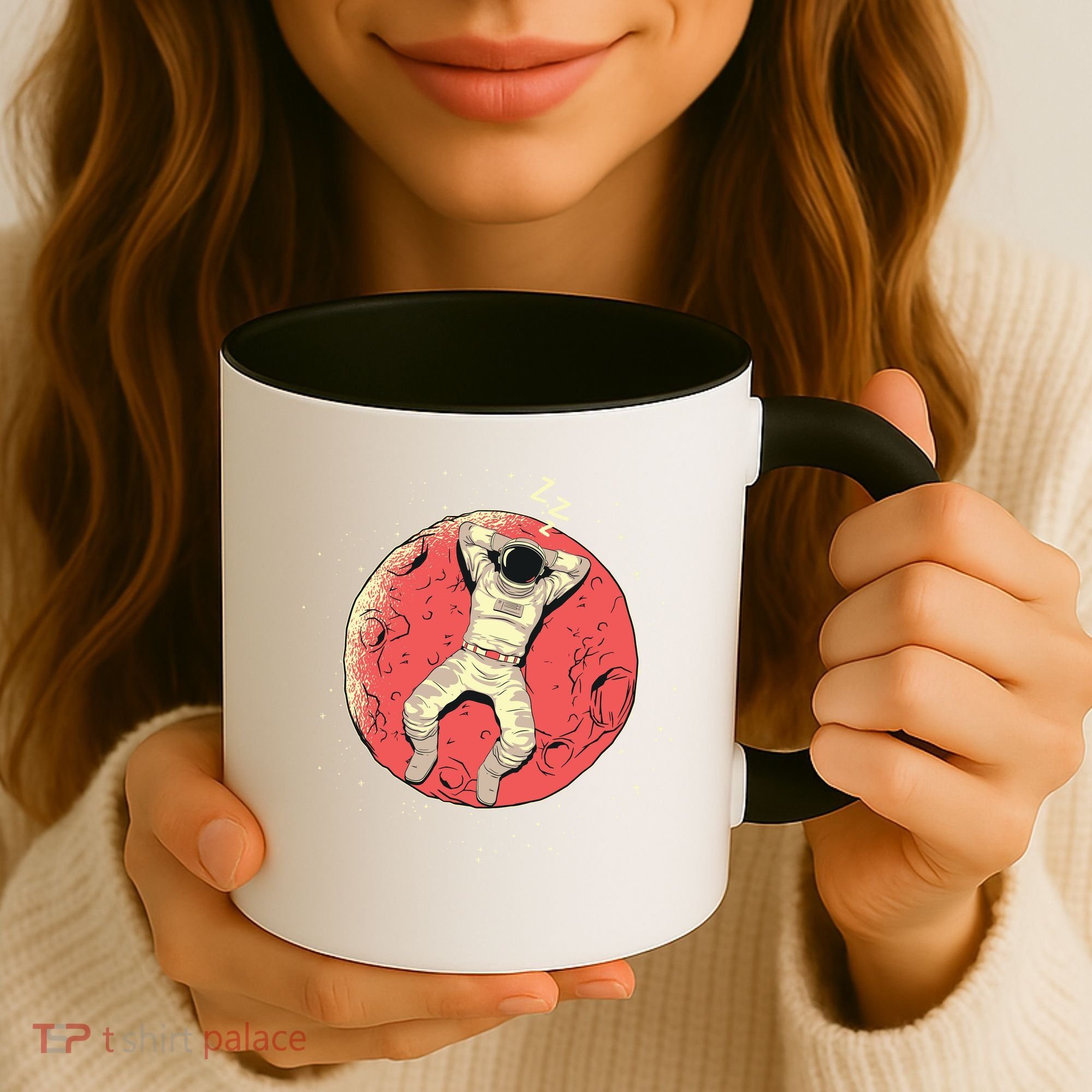 Astronaut Sleeping On Moon Coffee Mug