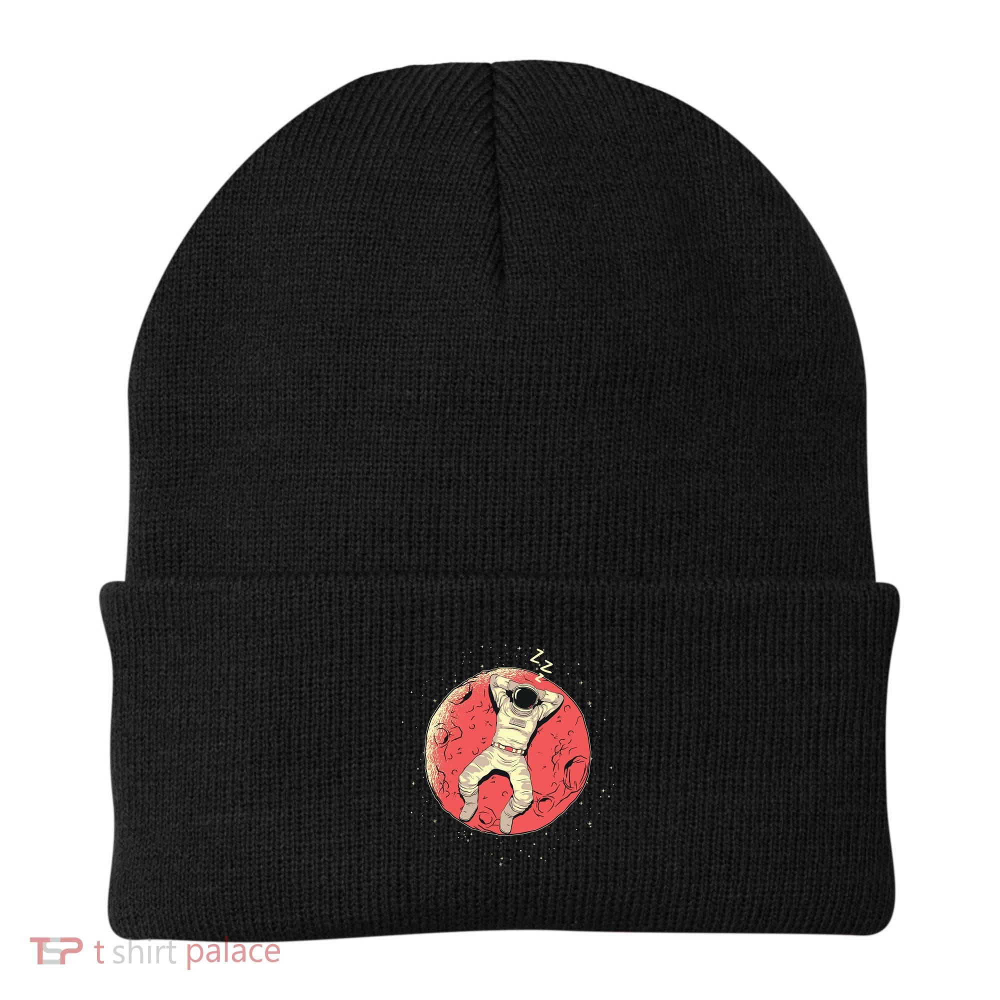 Astronaut Sleeping On Moon Beanie