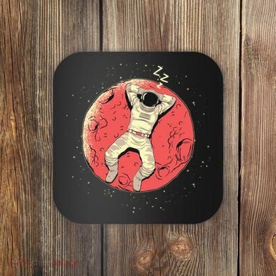 Astronaut Sleeping On Moon Coaster