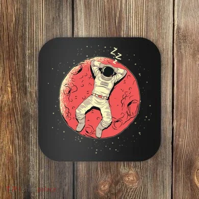 Astronaut Sleeping On Moon Coaster