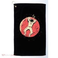 Astronaut Sleeping On Moon Golf Towel thumb 0