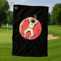 Astronaut Sleeping On Moon Golf Towel thumb 1