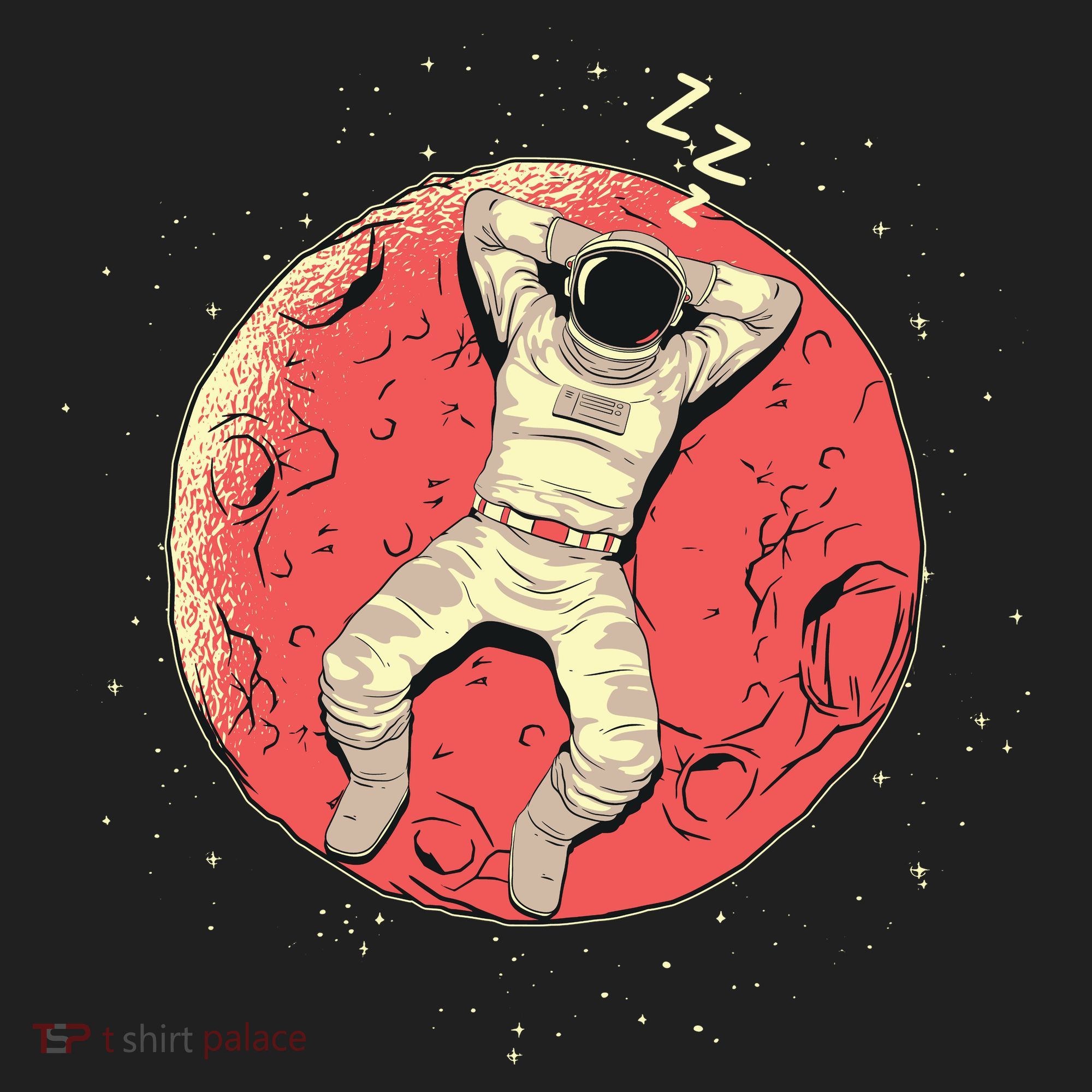 Astronaut Sleeping On Moon Golf Towel