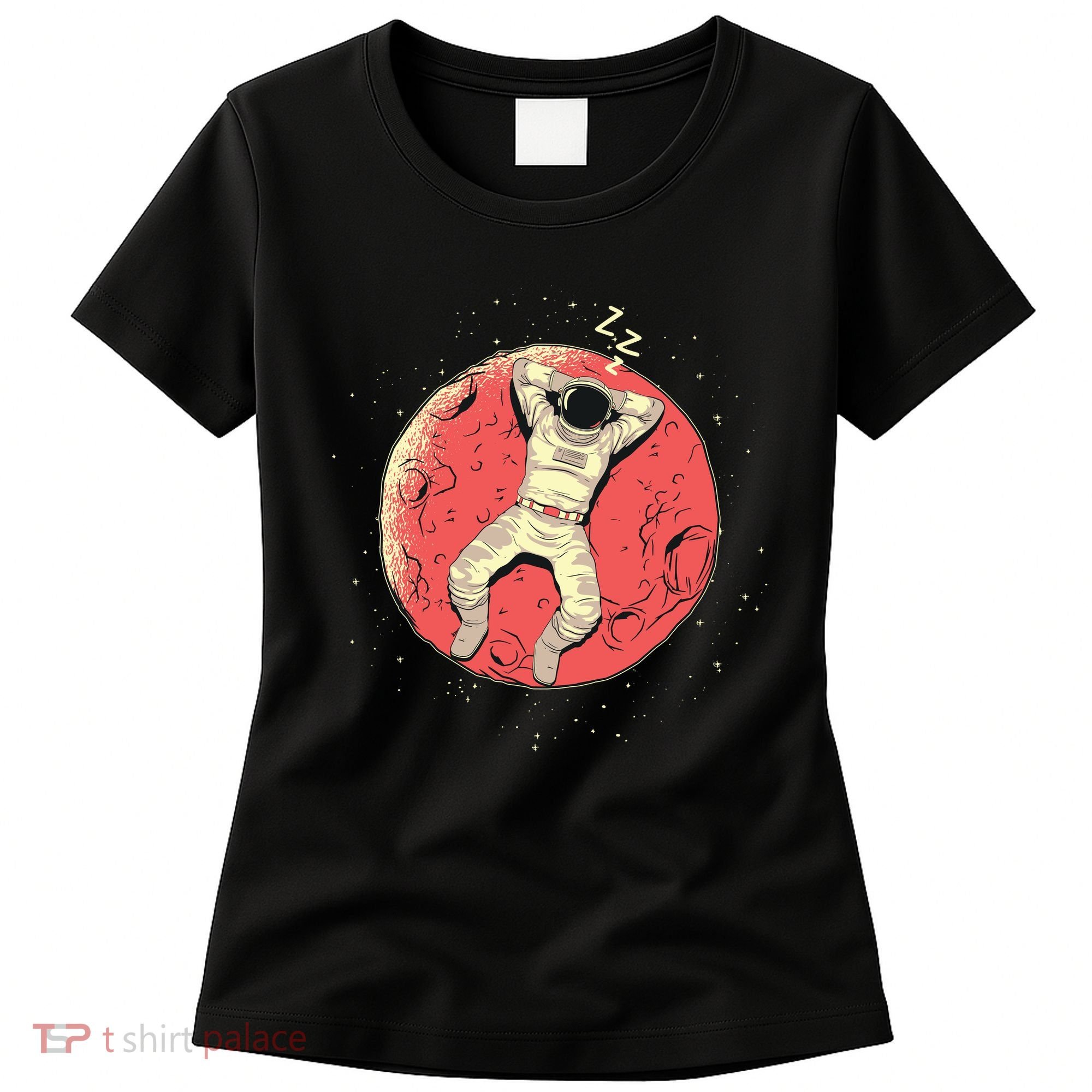 Astronaut Sleeping On Moon Women's T-Shirt