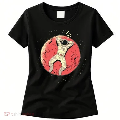 Astronaut Sleeping On Moon Women's T-Shirt