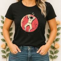 Astronaut Sleeping On Moon Women's T-Shirt thumb 2