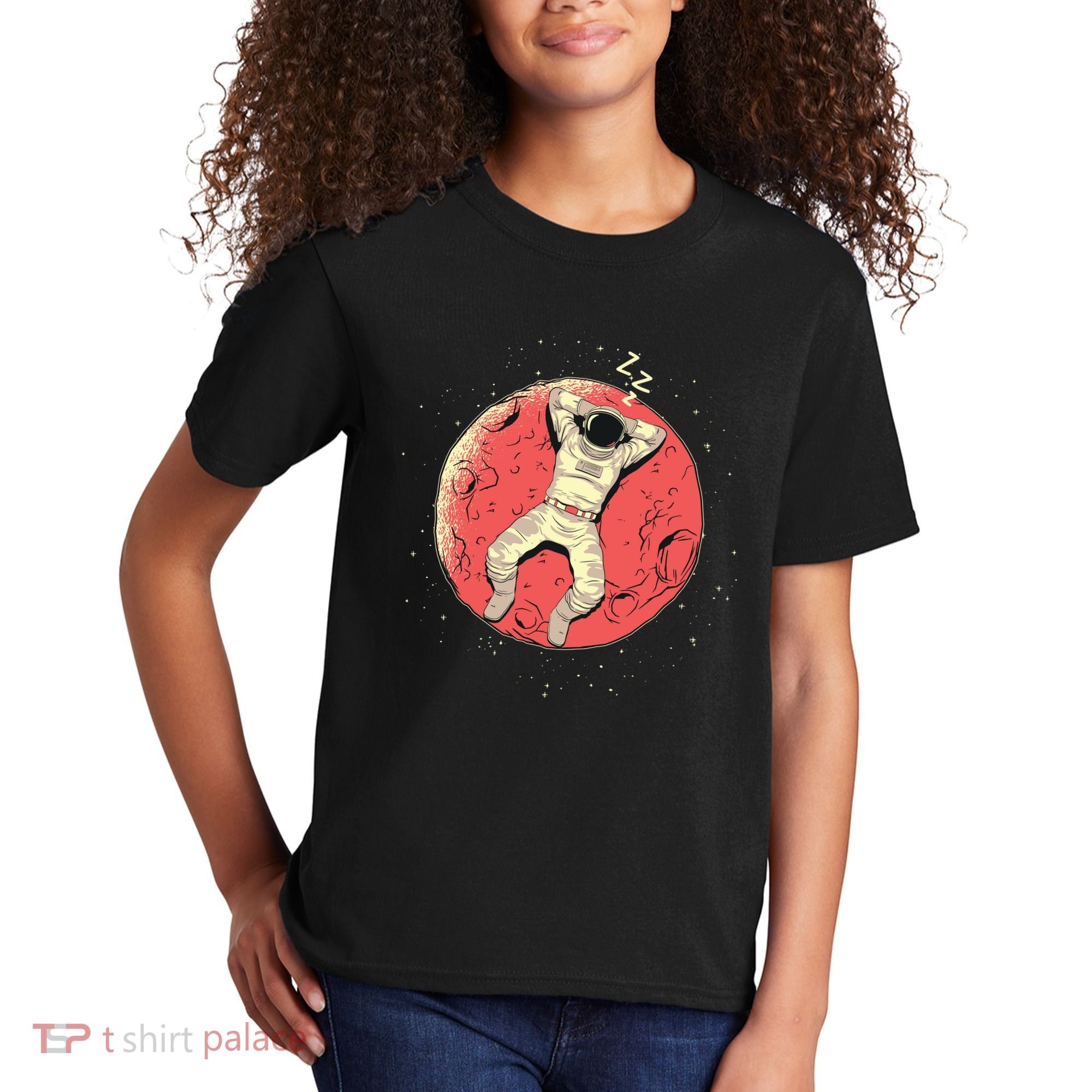 Astronaut Sleeping On Moon Kids T-Shirt