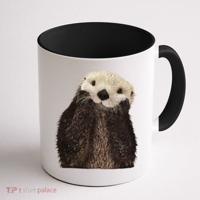 Adorable Sea Otter Gift Coffee Mug back