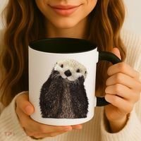 Adorable Sea Otter Gift Coffee Mug thumb 3
