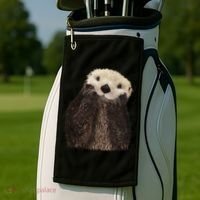 Adorable Sea Otter Gift Golf Towel thumb 2