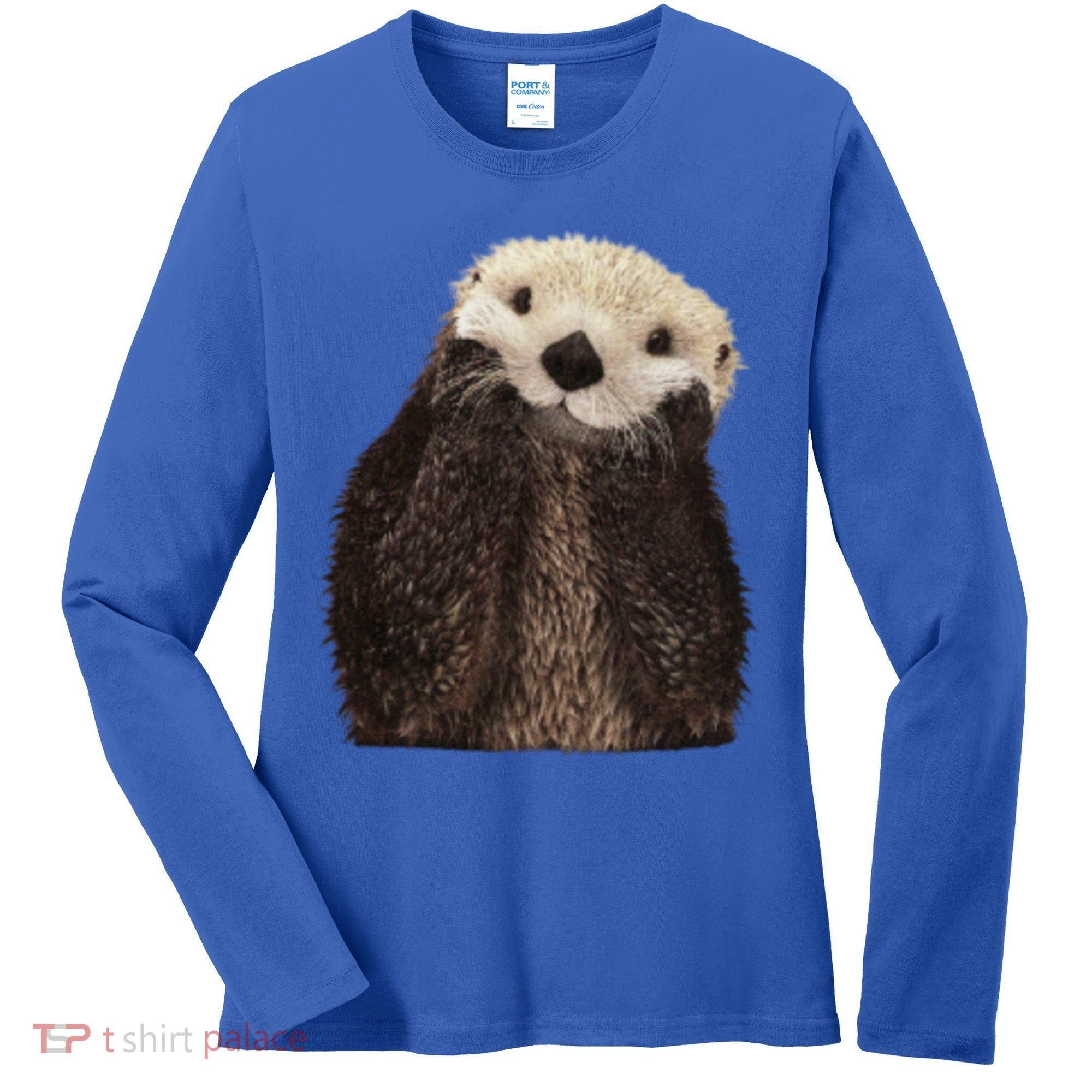 Adorable Sea Otter Gift Women's Long Sleeve Shirt