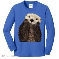 Adorable Sea Otter Gift Kids Long Sleeve Shirt thumb 0