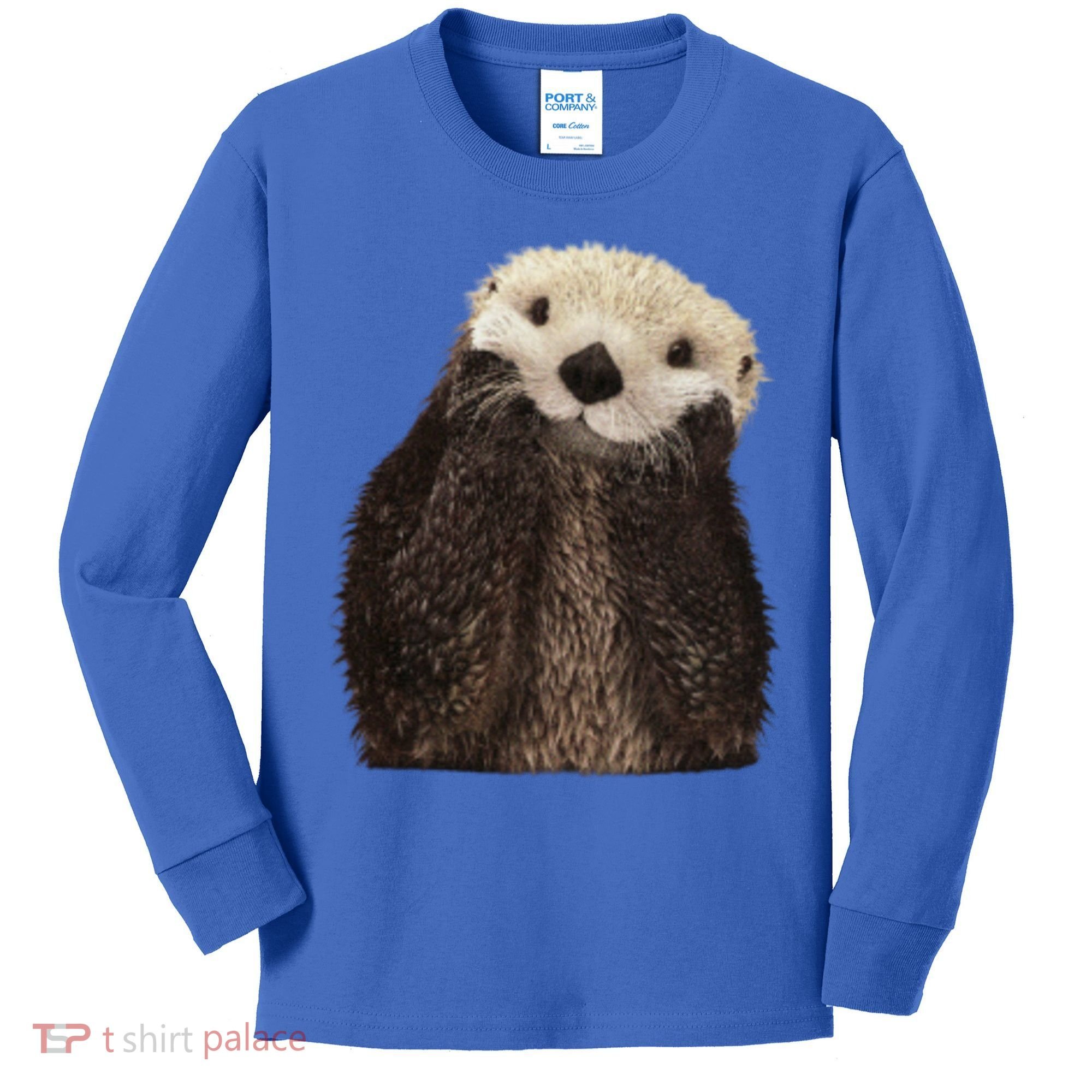Adorable Sea Otter Gift Kids Long Sleeve Shirt