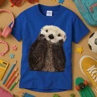 Adorable Sea Otter Gift Kids T-Shirt thumb 3