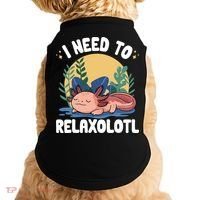 Axolotl Sleeping Pajamas I Need To Relaxalotl  Doggie Tank thumb 0