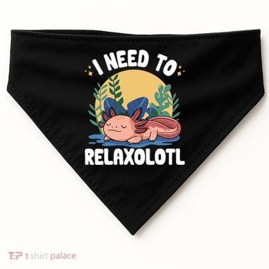Axolotl Sleeping Pajamas I Need To Relaxalotl  USA-Made Doggie Bandana