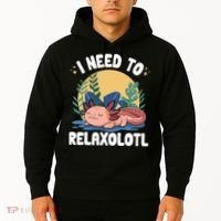 Axolotl Sleeping Pajamas I Need To Relaxalotl  Hoodie thumb 2