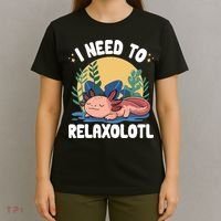 Axolotl Sleeping Pajamas I Need To Relaxalotl  T-Shirt thumb 4