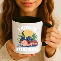 Axolotl Sleeping Pajamas I Need To Relaxalotl  Coffee Mug thumb 3