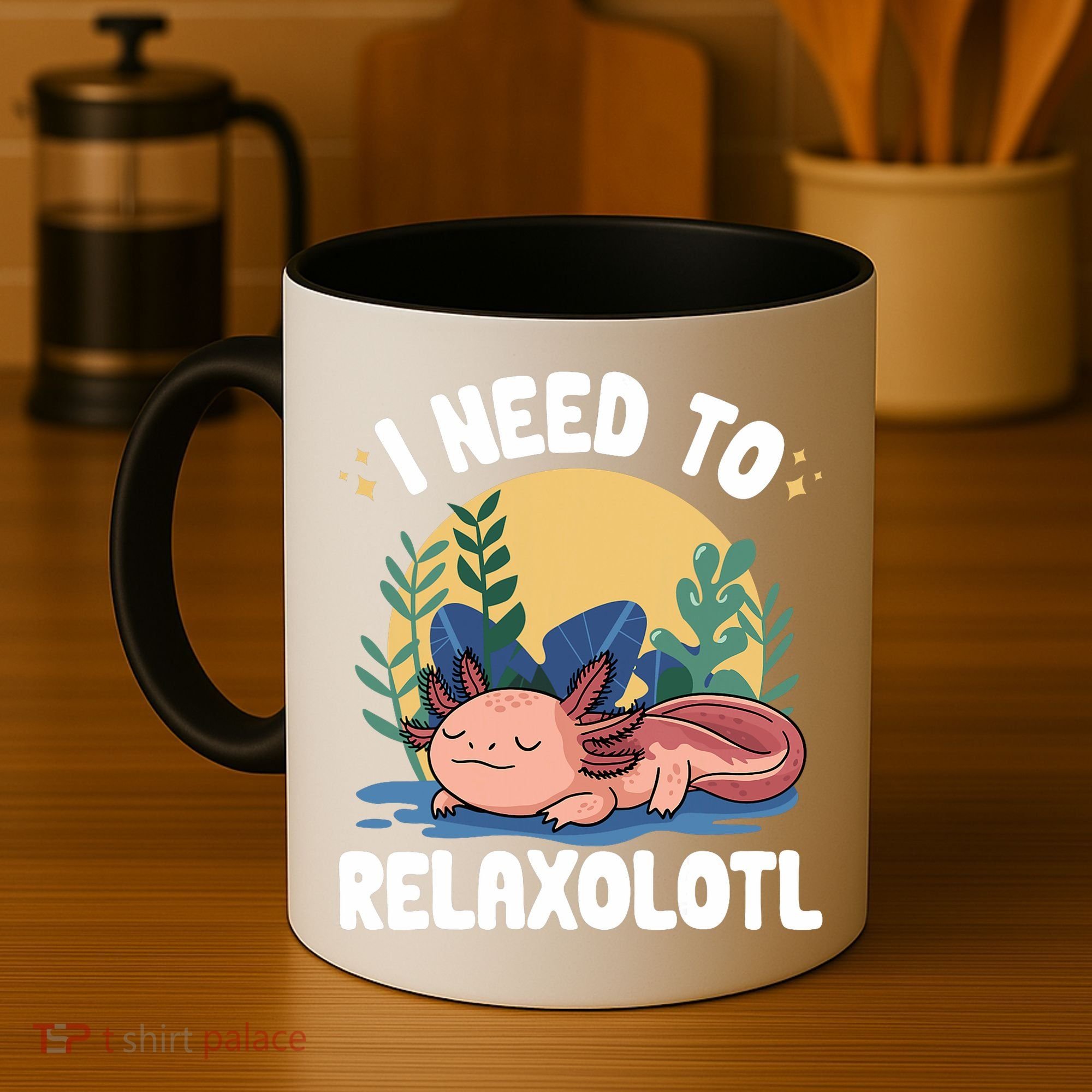 Axolotl Sleeping Pajamas I Need To Relaxalotl  Coffee Mug