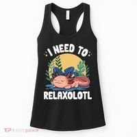 Axolotl Sleeping Pajamas I Need To Relaxalotl  Women's Tank Top thumb 0