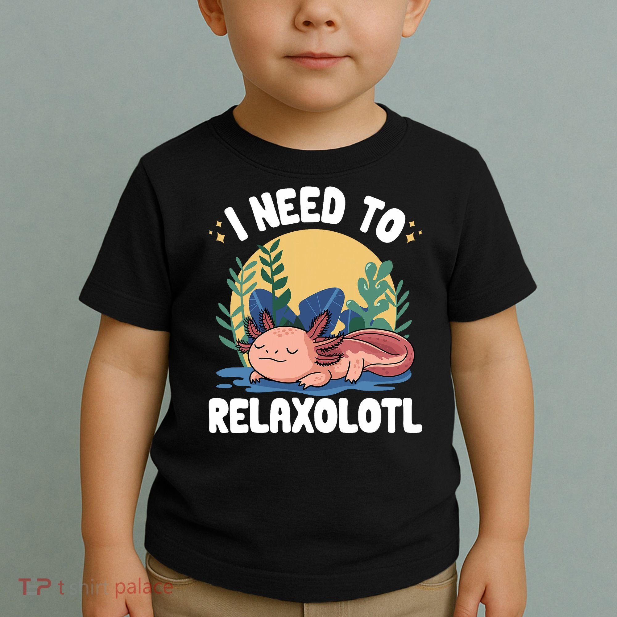 Axolotl Sleeping Pajamas I Need To Relaxalotl  Toddler T-Shirt