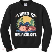 Axolotl Sleeping Pajamas I Need To Relaxalotl  Kids Sweatshirt thumb 0