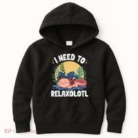 Axolotl Sleeping Pajamas I Need To Relaxalotl  Kids Hoodie thumb 0