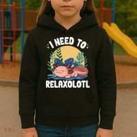 Axolotl Sleeping Pajamas I Need To Relaxalotl  Kids Hoodie thumb 3