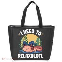 Axolotl Sleeping Pajamas I Need To Relaxalotl  Tote Bag thumb 0