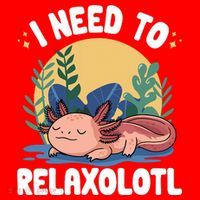 Axolotl Sleeping Pajamas I Need To Relaxalotl  Santa Hat thumb 1