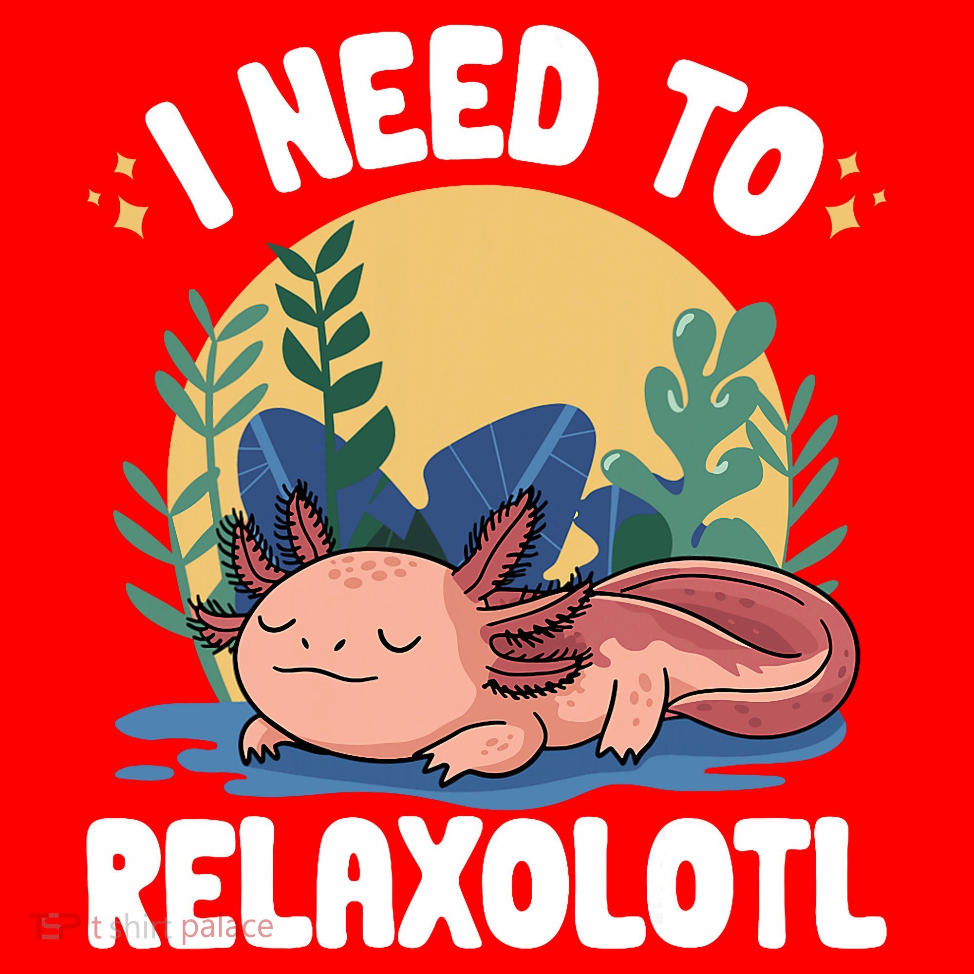 Axolotl Sleeping Pajamas I Need To Relaxalotl  Santa Hat