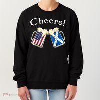 American Scottish Patriot US Flag Beer Drinks Scotland Grown Women's Sweatshirt thumb 0
