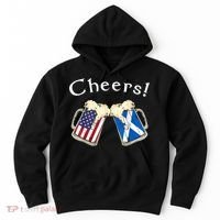 American Scottish Patriot US Flag Beer Drinks Scotland Grown Hoodie thumb 0