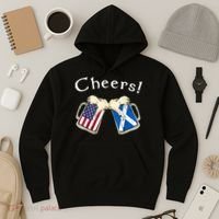 American Scottish Patriot US Flag Beer Drinks Scotland Grown Hoodie thumb 3