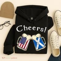 American Scottish Patriot US Flag Beer Drinks Scotland Grown Hoodie thumb 4