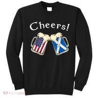American Scottish Patriot US Flag Beer Drinks Scotland Grown Sweatshirt thumb 0