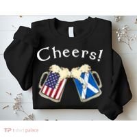 American Scottish Patriot US Flag Beer Drinks Scotland Grown Sweatshirt thumb 2