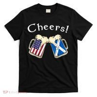 American Scottish Patriot US Flag Beer Drinks Scotland Grown T-Shirt thumb 0