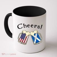 American Scottish Patriot US Flag Beer Drinks Scotland Grown Coffee Mug thumb 0