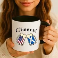 American Scottish Patriot US Flag Beer Drinks Scotland Grown Coffee Mug thumb 3