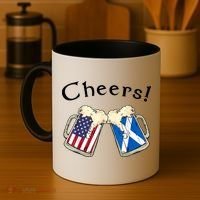 American Scottish Patriot US Flag Beer Drinks Scotland Grown Coffee Mug thumb 4