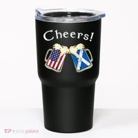 American Scottish Patriot US Flag Beer Drinks Scotland Grown Tumbler thumb 0