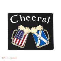 American Scottish Patriot US Flag Beer Drinks Scotland Grown Mousepad thumb 0