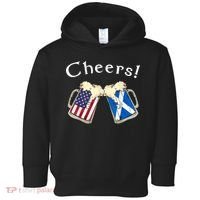 American Scottish Patriot US Flag Beer Drinks Scotland Grown Toddler Hoodie thumb 0