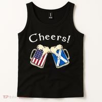 American Scottish Patriot US Flag Beer Drinks Scotland Grown Tank Top thumb 2